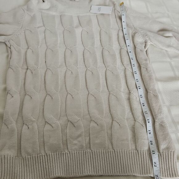 Suzy Shier Knitted Turtleneck Long Sleeves Sweater Small Off White - Picture 7 of 16
